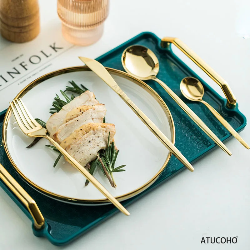 Juego de Cubiertos de 24 Piezas – Elegancia y Estilo para Tu Mesa